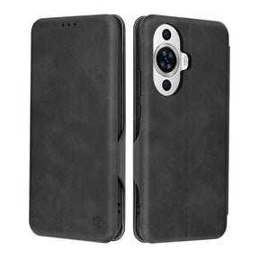 Husa de protectie Techsuit Safe Wallet Plus compatibil cu Huawei nova 11 / nova 12s, Negru