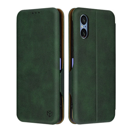Husa de protectie Techsuit Safe Wallet Plus compatibil cu Sony Xperia 5 VI, Verde