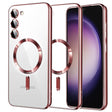 Husa de protectie Techsuit Luxury Crystal MagSafe compatibil cu Samsung Galaxy S23, Roz