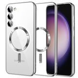 Husa de protectie Techsuit Luxury Crystal MagSafe compatibil cu Samsung Galaxy S23, Argintiu