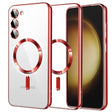 Husa de protectie Techsuit Luxury Crystal MagSafe compatibil cu Samsung Galaxy S23 Plus, Rosu