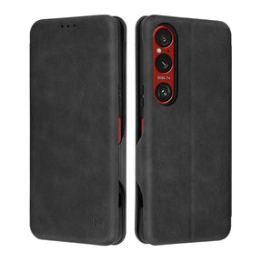 Husa de protectie Techsuit Safe Wallet Plus compatibil cu Sony Xperia 1 VI, Negru