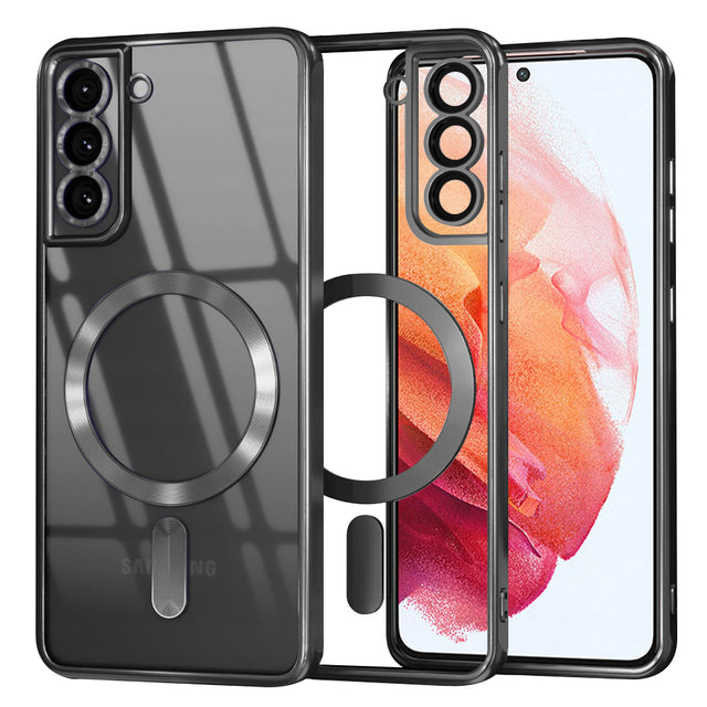 Husa de protectie Techsuit Luxury Crystal MagSafe compatibil cu Samsung Galaxy S21 5G, Negru