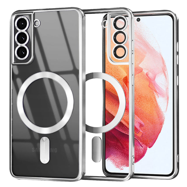 Husa de protectie Techsuit Luxury Crystal MagSafe compatibil cu Samsung Galaxy S21 5G, Argintiu