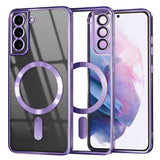 Husa de protectie Techsuit Luxury Crystal MagSafe compatibil cu Samsung Galaxy S21 Plus 5G, Mov