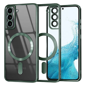 Husa de protectie Techsuit Luxury Crystal MagSafe compatibil cu Samsung Galaxy S22 5G, Deep Green