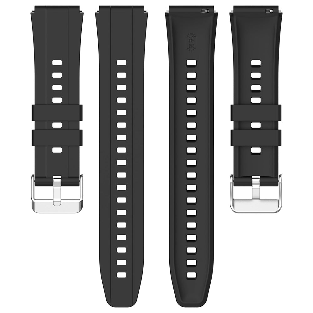 Curea smartwatch Techsuit Watchband 18mm (W075) compatibil cu Huawei Watch GT 4 (41mm)/W1/Honor Watch S1/Garmin Venu 2S/Vivoactive 4S, Alb