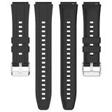 Curea smartwatch Techsuit Watchband 18mm (W075) compatibil cu Huawei Watch GT 4 (41mm)/W1/Honor Watch S1/Garmin Venu 2S/Vivoactive 4S, Alb