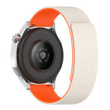 Curea smartwatch Techsuit Watchband 22mm (W074) compatibil cu Samsung Galaxy Watch (46mm)/Watch 3/Gear S3, Huawei Watch GT/GT 2 (46mm), Bej / Orange