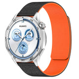 Curea smartwatch Techsuit Watchband 22mm (W074) compatibil cu Samsung Galaxy Watch (46mm)/Watch 3/Gear S3, Huawei Watch GT/GT 2 (46mm), Negru / Orange