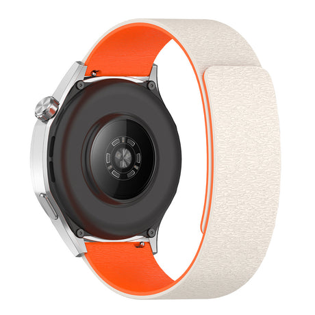 Curea smartwatch Techsuit Watchband 18mm (W074) compatibil cu Huawei Watch GT 4 (41mm)/W1/Honor Watch S1/Garmin Venu 2S/Vivoactive 4S, Negru / Orange