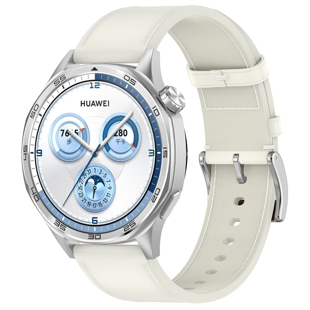 Curea smartwatch Techsuit Watchband 20mm (W073) compatibil cu Samsung Galaxy Watch4/5/Active 2, Huawei Watch GT 3 (42mm)/GT 3 Pro (43mm), Alb