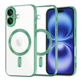 Husa de protectie Techsuit Luxury Crystal MagSafe compatibil cu iPhone 16, Verde Deschis