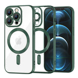 Husa de protectie Techsuit Luxury Crystal MagSafe compatibil cu iPhone 12 Pro Max, Deep Green