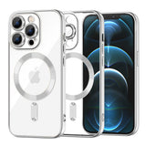 Husa de protectie Techsuit Luxury Crystal MagSafe compatibil cu iPhone 12 Pro Max, Argintiu