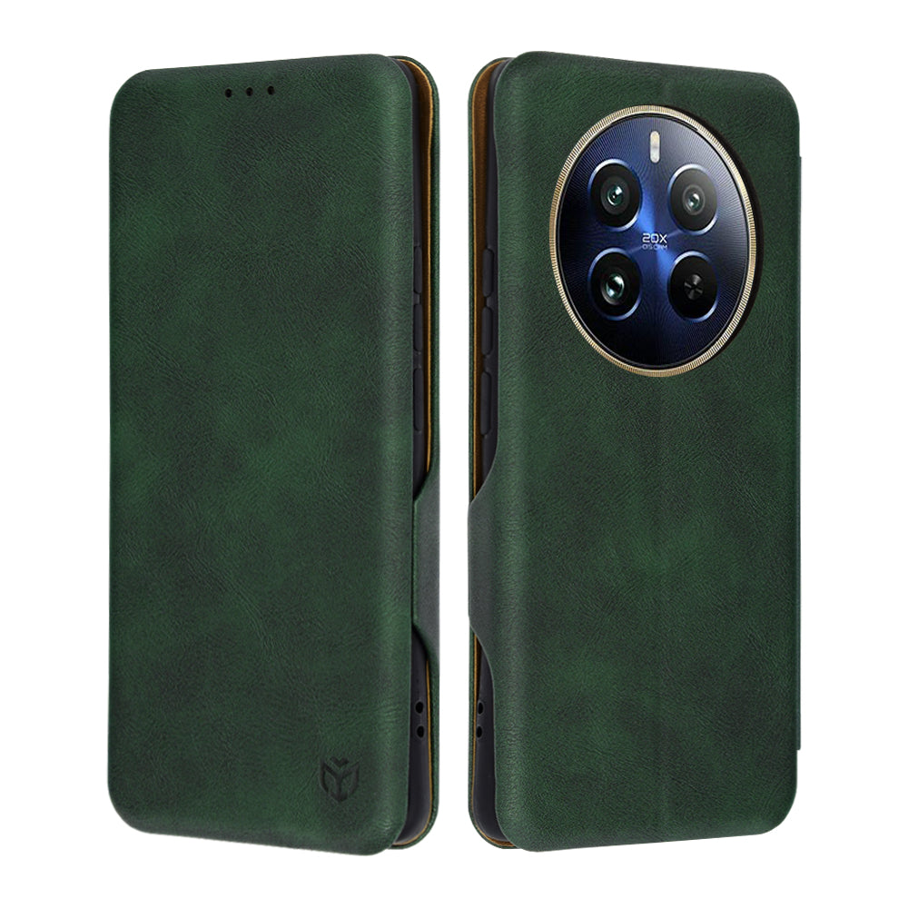 Husa de protectie Techsuit Safe Wallet Plus compatibil cu Realme 12 Pro / 12 Pro+, Verde