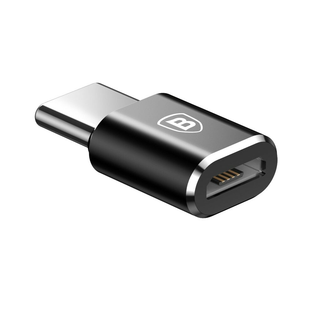 Adaptor Baseus OTG Adapter (CAMOTG-01), Micro-USB Female to Type-C Male, Negru