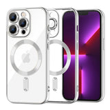 Husa de protectie Techsuit Luxury Crystal MagSafe compatibil cu iPhone 13 Pro, Argintiu