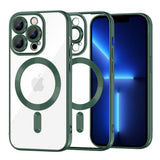 Husa de protectie Techsuit Luxury Crystal MagSafe compatibil cu iPhone 13 Pro Max, Verde inchis