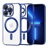Husa de protectie Techsuit Luxury Crystal MagSafe compatibil cu iPhone 13 Pro Max, Albastru Inchis