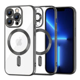 Husa de protectie Techsuit Luxury Crystal MagSafe compatibil cu iPhone 13 Pro Max, Negru