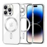 Husa de protectie Techsuit Luxury Crystal MagSafe compatibil cu iPhone 14 Pro, Argintiu