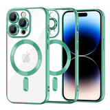 Husa de protectie Techsuit Luxury Crystal MagSafe compatibil cu iPhone 14 Pro, Verde Deschis