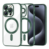 Husa de protectie Techsuit Luxury Crystal MagSafe compatibil cu iPhone 15 Pro, Deep Green