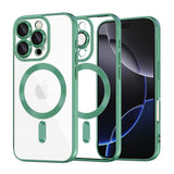Husa de protectie Techsuit Luxury Crystal MagSafe compatibil cu iPhone 16 Pro Max, Verde Deschis