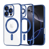 Husa de protectie Techsuit Luxury Crystal MagSafe compatibil cu iPhone 16 Pro Max, Albastru Inchis