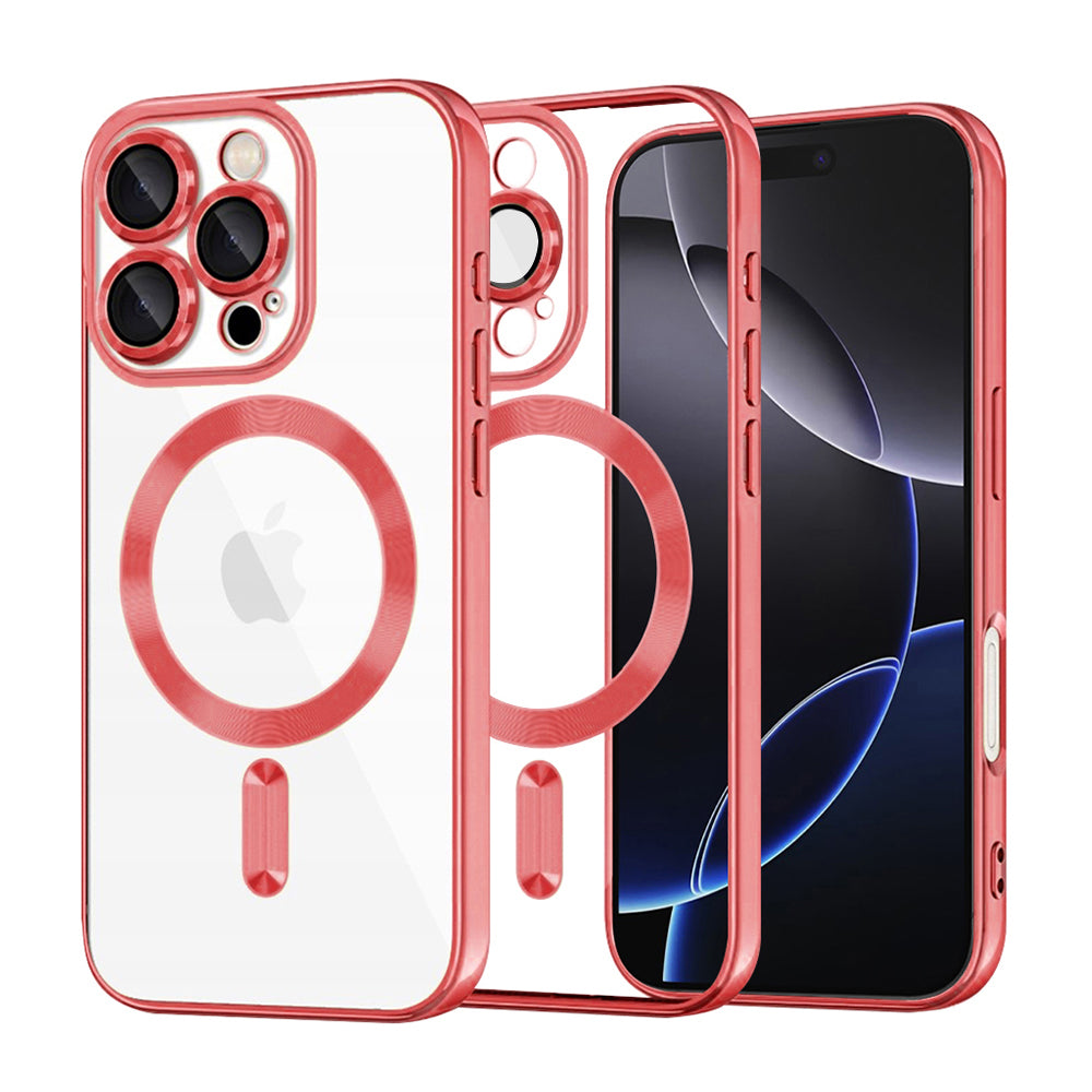 Husa de protectie Techsuit Luxury Crystal MagSafe compatibil cu iPhone 16 Pro Max, Rosu