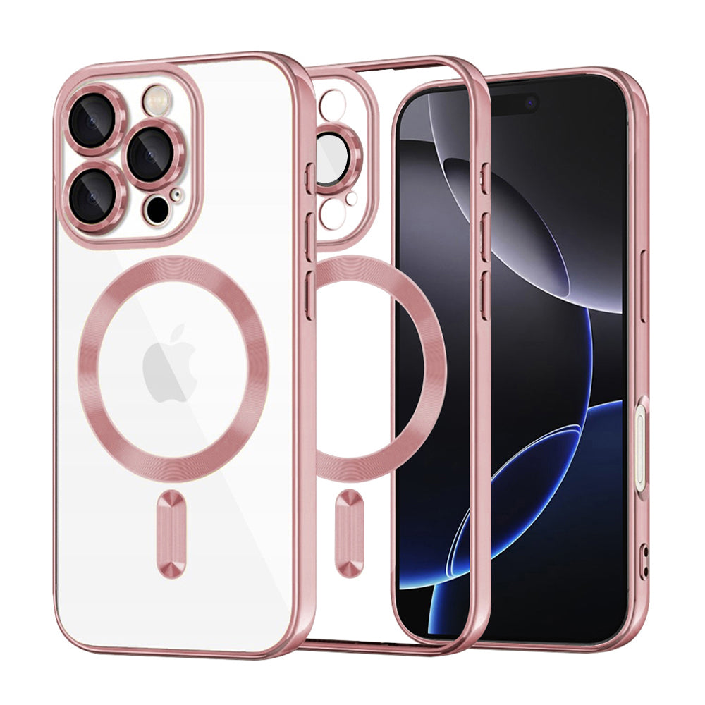 Husa de protectie Techsuit Luxury Crystal MagSafe compatibil cu iPhone 16 Pro Max, Roz