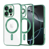 Husa de protectie Techsuit Luxury Crystal MagSafe compatibil cu iPhone 16 Pro, Verde Deschis