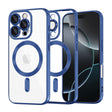 Husa de protectie Techsuit Luxury Crystal MagSafe compatibil cu iPhone 16 Pro, Albastru Inchis