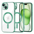 Husa de protectie Techsuit Luxury Crystal MagSafe compatibil cu iPhone 15 Plus, Verde Deschis