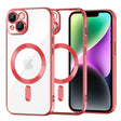 Husa de protectie Techsuit Luxury Crystal MagSafe compatibil cu iPhone 14, Rosu