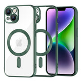 Husa de protectie Techsuit Luxury Crystal MagSafe compatibil cu iPhone 14 Plus, Deep Green