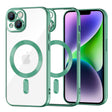 Husa de protectie Techsuit Luxury Crystal MagSafe compatibil cu iPhone 14 Plus, Verde Deschis