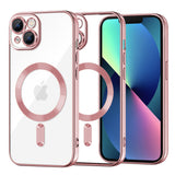 Husa de protectie Techsuit Luxury Crystal MagSafe compatibil cu iPhone 13, Roz