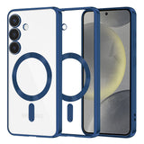 Husa de protectie Techsuit Luxury Crystal MagSafe compatibil cu Samsung Galaxy S24, Albastru