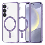 Husa de protectie Techsuit Luxury Crystal MagSafe compatibil cu Samsung Galaxy S24 Plus, Mov