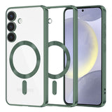 Husa de protectie Techsuit Luxury Crystal MagSafe compatibil cu Samsung Galaxy S24 Plus, Deep Green