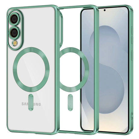 Husa de protectie Techsuit Luxury Crystal MagSafe compatibil cu Samsung Galaxy S25 Edge, Verde Deschis