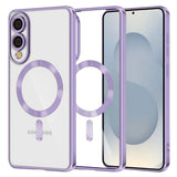 Husa de protectie Techsuit Luxury Crystal MagSafe compatibil cu Samsung Galaxy S25 Edge, Mov Deschis