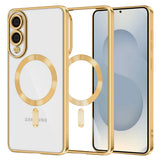 Husa de protectie Techsuit Luxury Crystal MagSafe compatibil cu Samsung Galaxy S25 Edge, Auriu