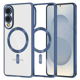 Husa de protectie Techsuit Luxury Crystal MagSafe compatibil cu Samsung Galaxy S25 Edge, Albastru Inchis