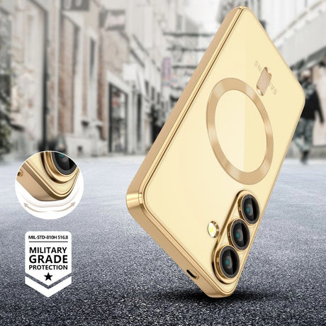 Husa de protectie Techsuit Luxury Crystal MagSafe compatibil cu Samsung Galaxy S25 Edge, Negru