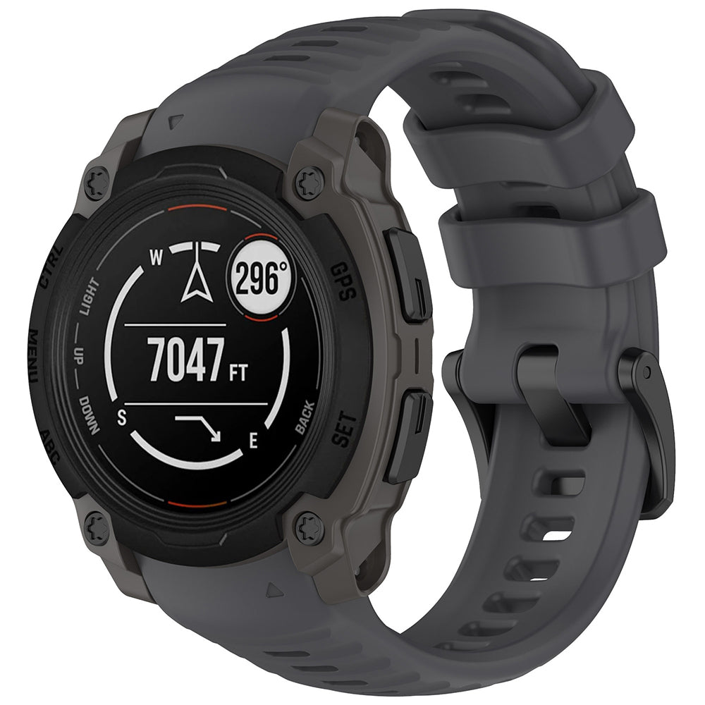 Curea smartwatch Techsuit Watchband (W076) compatibil cu Garmin Instinct E 40mm, Gri