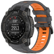 Curea smartwatch Techsuit Watchband (W077) compatibil cu Garmin Instinct 3 45mm / Instinct 3 45 Solar, Gri /Orange