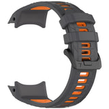 Curea smartwatch Techsuit Watchband (W077) compatibil cu Garmin Instinct 3 45mm / Instinct 3 45 Solar, Gri /Orange